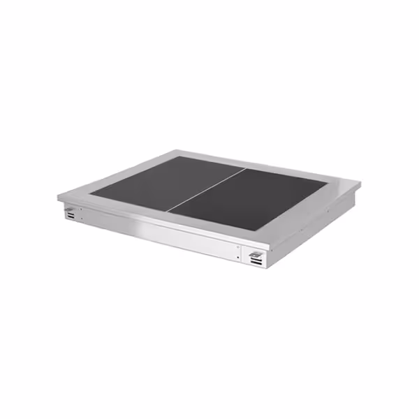 Värmeplatta i rostfritt stål - drop-in - 810 mm - 2x GN 1/1 - 0,9 kW