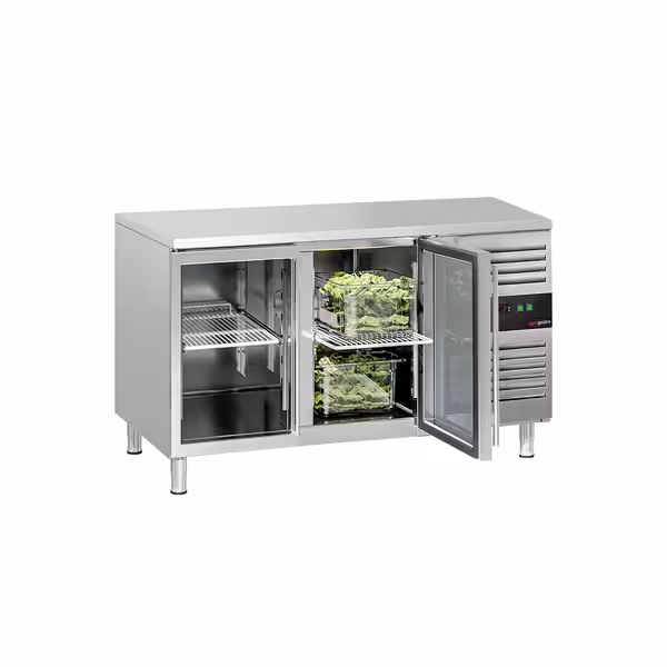 Savitarnos šaldoma vitrina ECO - 1360x700 mm - 282 l - Su 2 stiklinėmis durimis