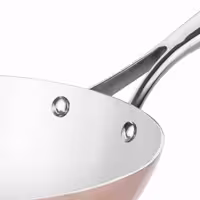 Wokpanna i aluminium - Ø 24 cm - kopparbeläggning utvändigt