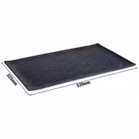 (6 pcs) GN 1/1 Gastronorm Tray - DARK WAVE - Melamine - 530x325mm - Height: 20mm - Black
