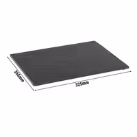 (6 adet) VALO Sunum Tabağı - Dikdörtgen - Doğal arduvaz taş - GN 1/2 - 325x265mm - Siyah