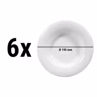 (6 pcs) SELTMANN WEIDEN | SAVOY Salad Plates – White Porcelain – Ø 190 mm