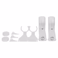 Commercial Cereal Dispenser - double - Ø115mm - Rotary Dispense - 2 Plastic Containers - Stainless Steel Stand