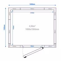 Cameră frigorifică din oțel inoxidabil - 1800x1500 mm - 4,06 m³