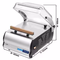 Komorni vakuumski uređaj PREMIUM PLUS - 8 m³/h - 350 W - Digitalno - Stolni uređaj