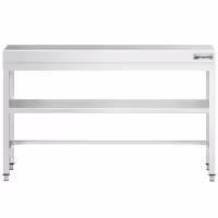 طاولة عمل ستانلس ستيل PREMIUM - 1400x800mm - مع رف سفلي & تدعيم