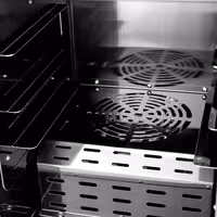 Mini Smoker Oven - Manual - with 2 Racks & Glass Door - 433x472mm - Black