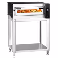 Electric Deck Pizza Oven - Single Deck - Refractory Stone Deck - 4 x Ø 35cm (13.8") - Touchscreen Controls - up to 400°C - incl. Base frame