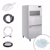 Commercial Flake Ice Machine - 164kg/24h - with Storage Bin