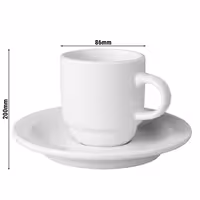 (24 adet) BUDGETLINE - Kahve Fincanı Takımı Mammoet - 140ml - Beyaz