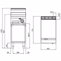 Elektriline plaatgrill - sile - 4,8 kW - sh alusraam