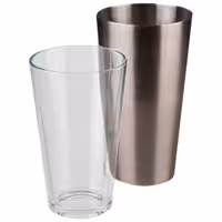 (6 adet) Boston Shaker - 2 parçalı set - Paslanmaz çelik, Şeffaf - 700ml