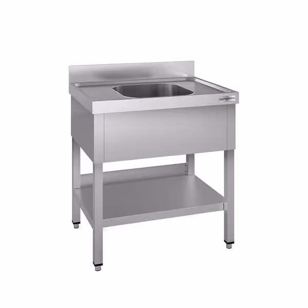 Sudoper ECO - 800x700 mm - s donjom policom - s 1 koritom - korito sredina - inox
