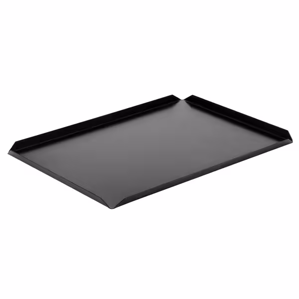 (5 buc) Platou de servire - aluminiu anodizat - 400x250x10 mm - negru