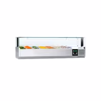 Countertop Prep Well / Refrigerated Topping Unit PREMIUM - with LED Lighting - 1500x335mm - 7x GN 1/4