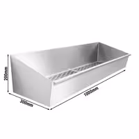 Tabuleiro perfurado para batatas fritas em aço inoxidável - 1000x300mm