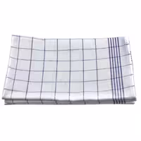 (10 unid) Panos de cozinha em Linho e algodão (53/47) - lavável a 95°C - 50x70cm - Azul aos quadrados