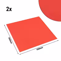 (2 pcs) Damask Square Tablecloth Vienna - 100x100cm - Fire Red