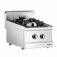 Fogão a gás de mesa - 12kW - 2 queimadores - com queimadores de alto rendimento