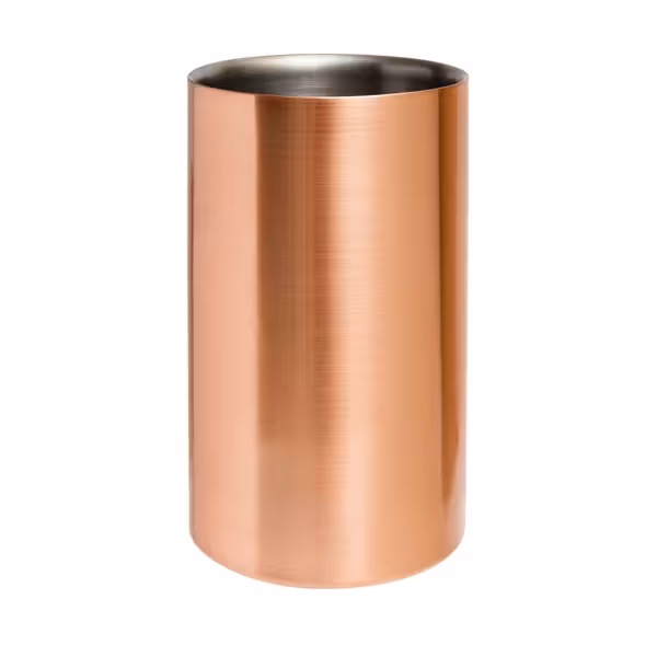 Şişe Soğutucu Buz Kovası Bar Professional - Bakır - dış Ø120mm - Yükseklik:200mm - Bakır - 1 şişe için