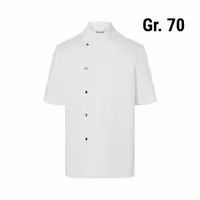KARLOWSKY | Gustav Men's Chef Jacket – Short Sleeve - White - Size 70 - Press-Stud Closure