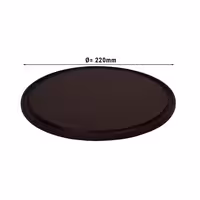 Pizza Tabağı - Yuvarlak Düz - Polietilen, Ø220mm, Oluklu/Kanallı Yüzey, Kahverengi
