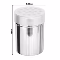(6 kom) Posipač za začine - velika perforacija - aluminij - Ø 50 mm - Visina: 101 mm