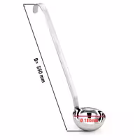 (4 kom) Grabilica za juhu - Ø 180 mm - Duljina: 550 mm - Nehrđajući čelik (inox)