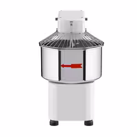 Spiralna miješalica za tijesto - 22 l / 18 kg - 2 brzine - s fiksnom posudom - s mehaničkim timerom - 400 V - za pizzu i kruh