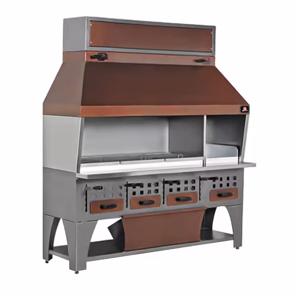 Wall-Mounted Charcoal Grill - 2.15m