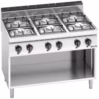Plinski štednjak - Linija 700 - 6 plamenika - samostojeći - otvoreni ormarić - 1200x714x1070 mm - 33,5 kW