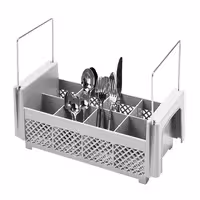 CAMBRO | CAMRACK® – Bestickkorg 1/2 – 8 fack – 500x500 mm – Grå