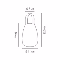 Şarj Edilebilir Masa Lambası - NIELS MINI - 3 kademeli kısılabilir - Ø110x160mm - Beyaz
