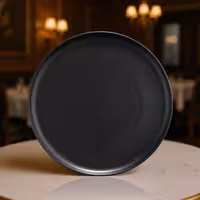 (12 adet) Pizza Tabağı Düz - Porselen, Ø310mm, Siyah
