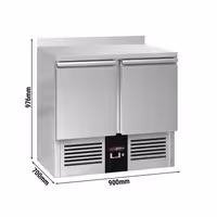 Rashladni pult PREMIUM - 900x700 mm - 240 l - Statičko hlađenje - s 2 vrata - Podignuti rub