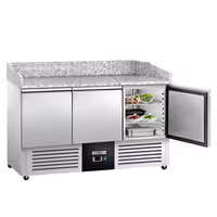 Commercial Pizza Prep Counter PREMIUM – 1400 × 700 mm – with 3 Doors