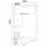 وحدة رفوف ألمنيوم - بداية - 1190x771mm - على شكل حرف L - عمق: 460 mm - 4 رفوف - الحمولة: 600 kg