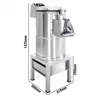 Elektromos Burgonyahámozó gép - 600 kg/h - 1 500 W - 400 V - 30 kg/ciklus