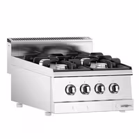 Fogão a gás - 24,0kW - 4 queimadores - com queimadores de alto rendimento