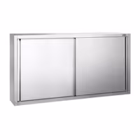 خزانة حائط ستانلس ستيل PREMIUM - 1800x400mm - مع باب انزلاقي - ارتفاع 1000 mm