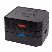 (10 pieces) THERMO FUTURE BOX | Insulated Food Pan Carrier DINNER +2 - Black