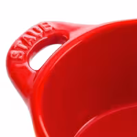 (4) STAUB| Ceramic Mini Cocotte Set, Round – Cherry Red - Ø 100 mm - 0.20 L Each