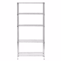 رفوف فولاذية - 900x450mm - عمق: 450 mm - 5 رفوف (قابلة للتعديل) - كروم - الحمولة: 180 kg