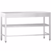 طاولة عمل ستانلس ستيل PREMIUM - 1400x800mm - مع رف سفلي & تدعيم