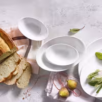 (6 adet) Tatlı / Salata Kasesi - Porselen - White Delight - 700ml - oval - 250x160mm - Beyaz