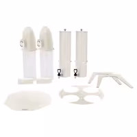 Cereal & Milk Dispenser - double - rotating - Stainless Steel Stand