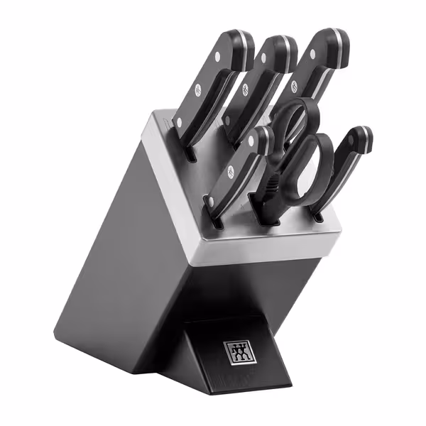 ZWILLING | GOURMET SharpBlock - Bloc de cuțite cu auto-afilare - 7 buc - Negru