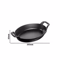 STAUB | SPECIALITIES - Vatrostalna posuda - Ovalna - 240 mm - Lijevano željezo - Crna boja