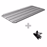 Plastificirana potporna rešetka - 1072x470x27 mm - crna - uklj. 4 potporna nosača (stezaljke) - za GK1200US