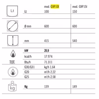 Plinski Kotao za kuhanje - 100 l - 20,9 kW - Indirektno grijanje - s priključkom za vodu
